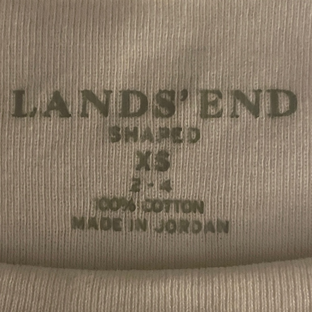 Lands End Classic White Cotton Short Sleeve T Shirt NWOT - Picture 3 of 5